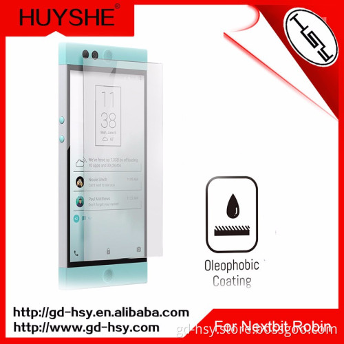 HUYSHE factory price best supplier 9h tempered glass screen protector for Nextbit Robin